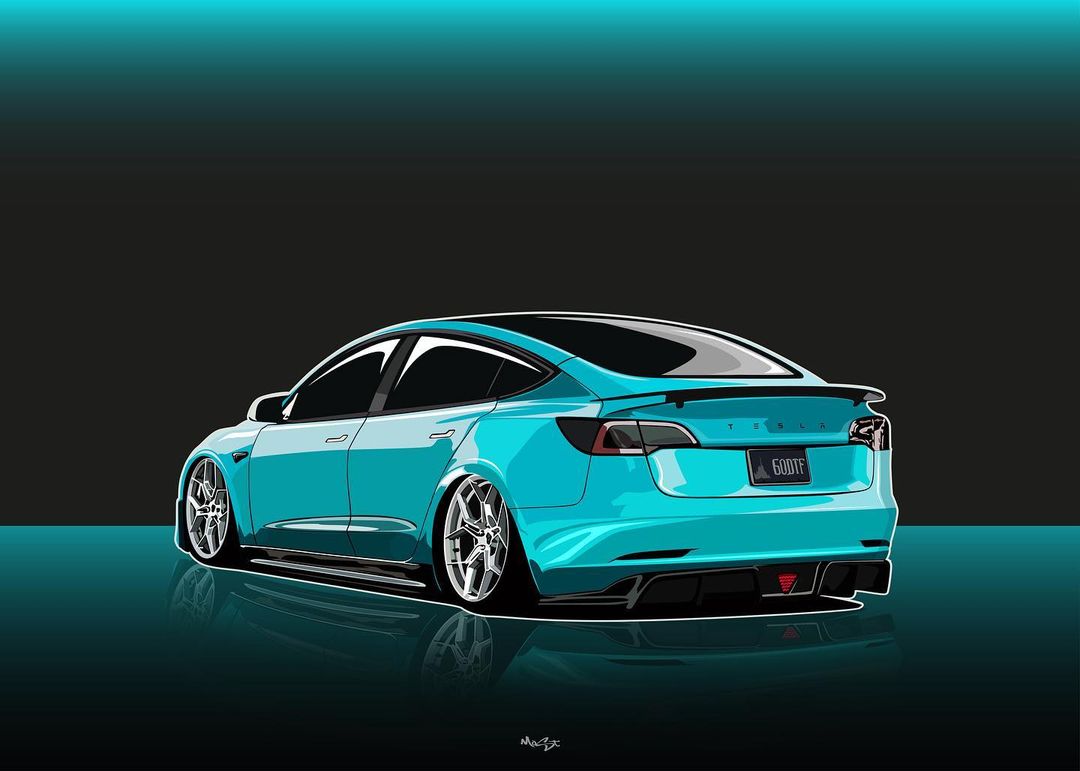 CMST Tesla Model 3 Carbon Fiber Full Body Kit Style E - Robot Bodykits