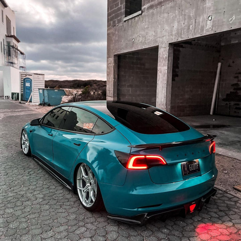 CMST Tesla Model 3 Carbon Fiber Full Body Kit Style E - Robot Bodykits