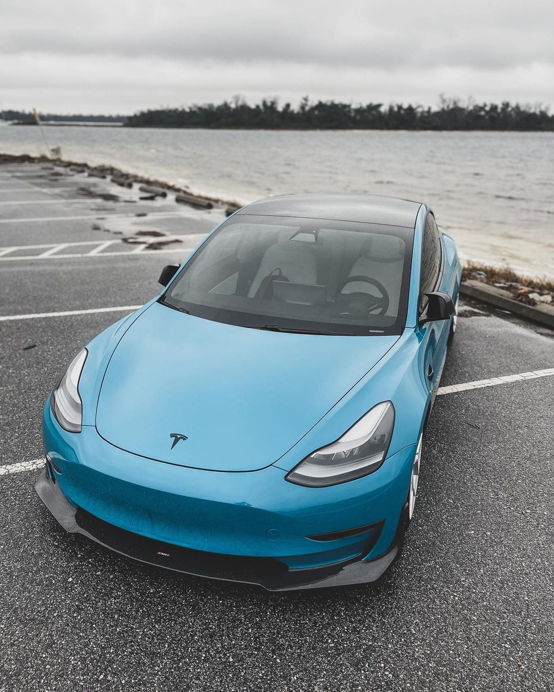CMST Tesla Model 3 Carbon Fiber Full Body Kit Style E - Robot Bodykits