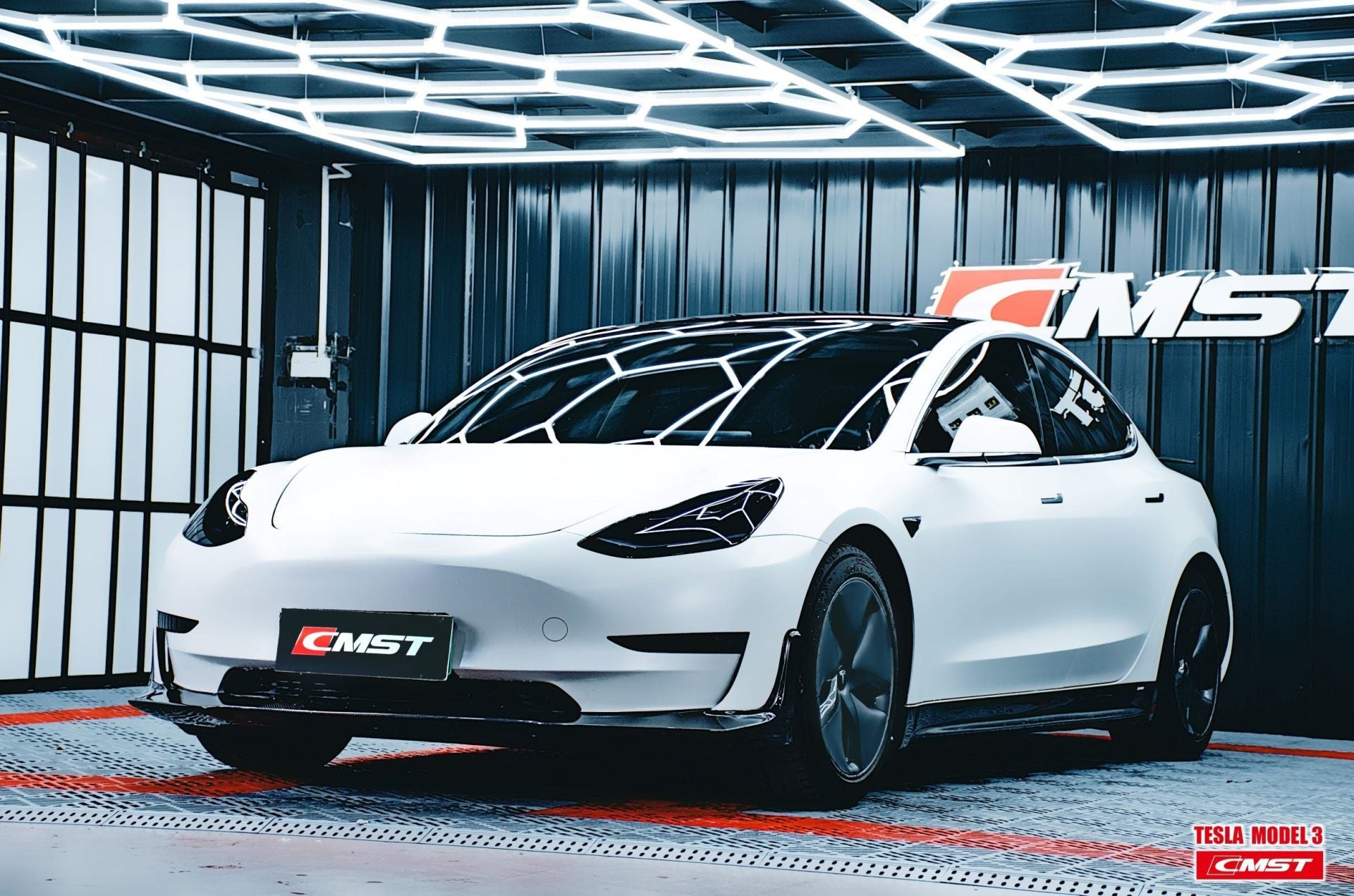 CMST Tesla Model 3 Carbon Fiber Full Body Kit Style E - Robot Bodykits