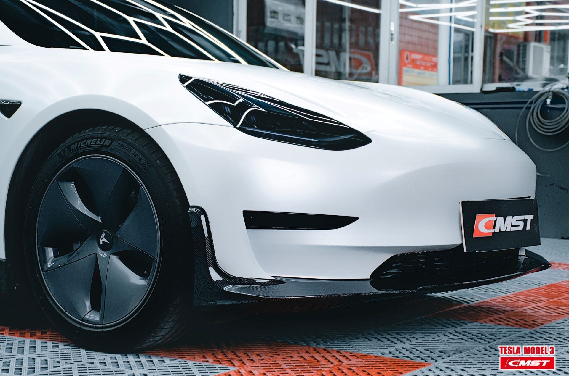 CMST Tesla Model 3 Carbon Fiber Full Body Kit Style E - Robot Bodykits