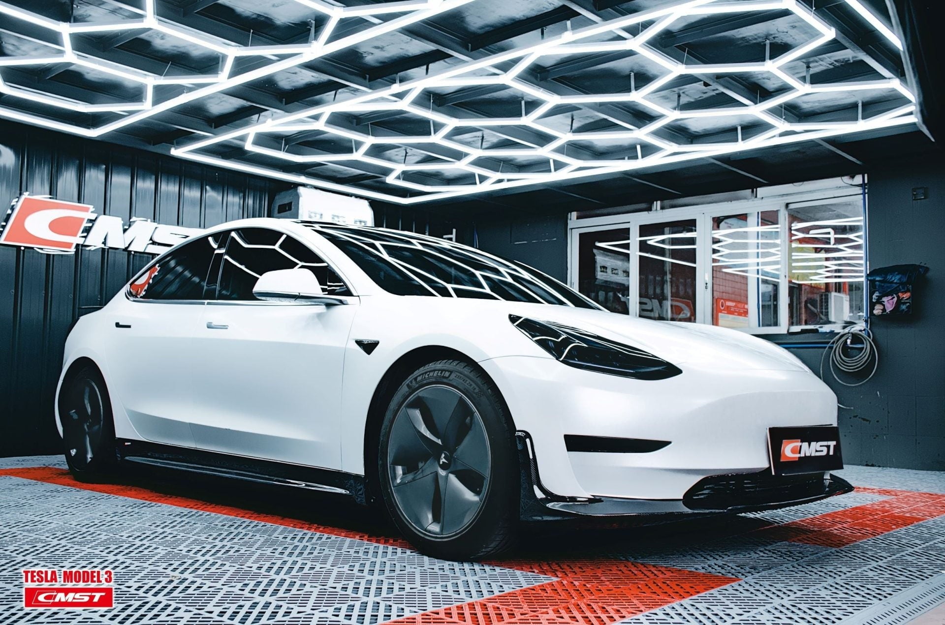 CMST Tesla Model 3 Carbon Fiber Full Body Kit Style E - Robot Bodykits