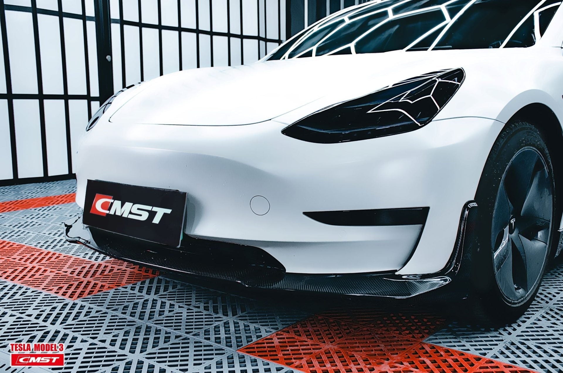 CMST Tesla Model 3 Carbon Fiber Full Body Kit Style E - Robot Bodykits