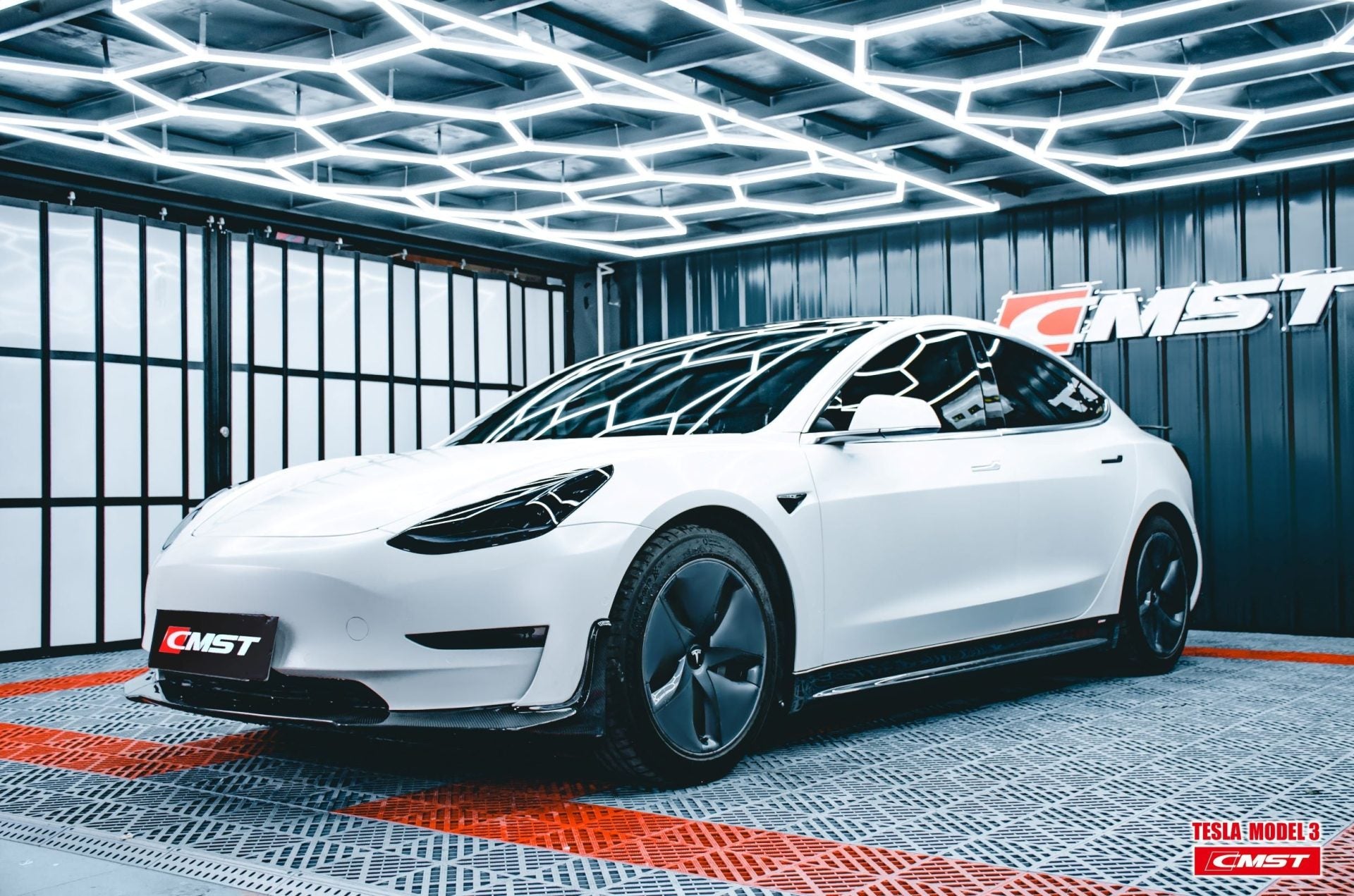 CMST Tesla Model 3 Carbon Fiber Full Body Kit Style E - Robot Bodykits