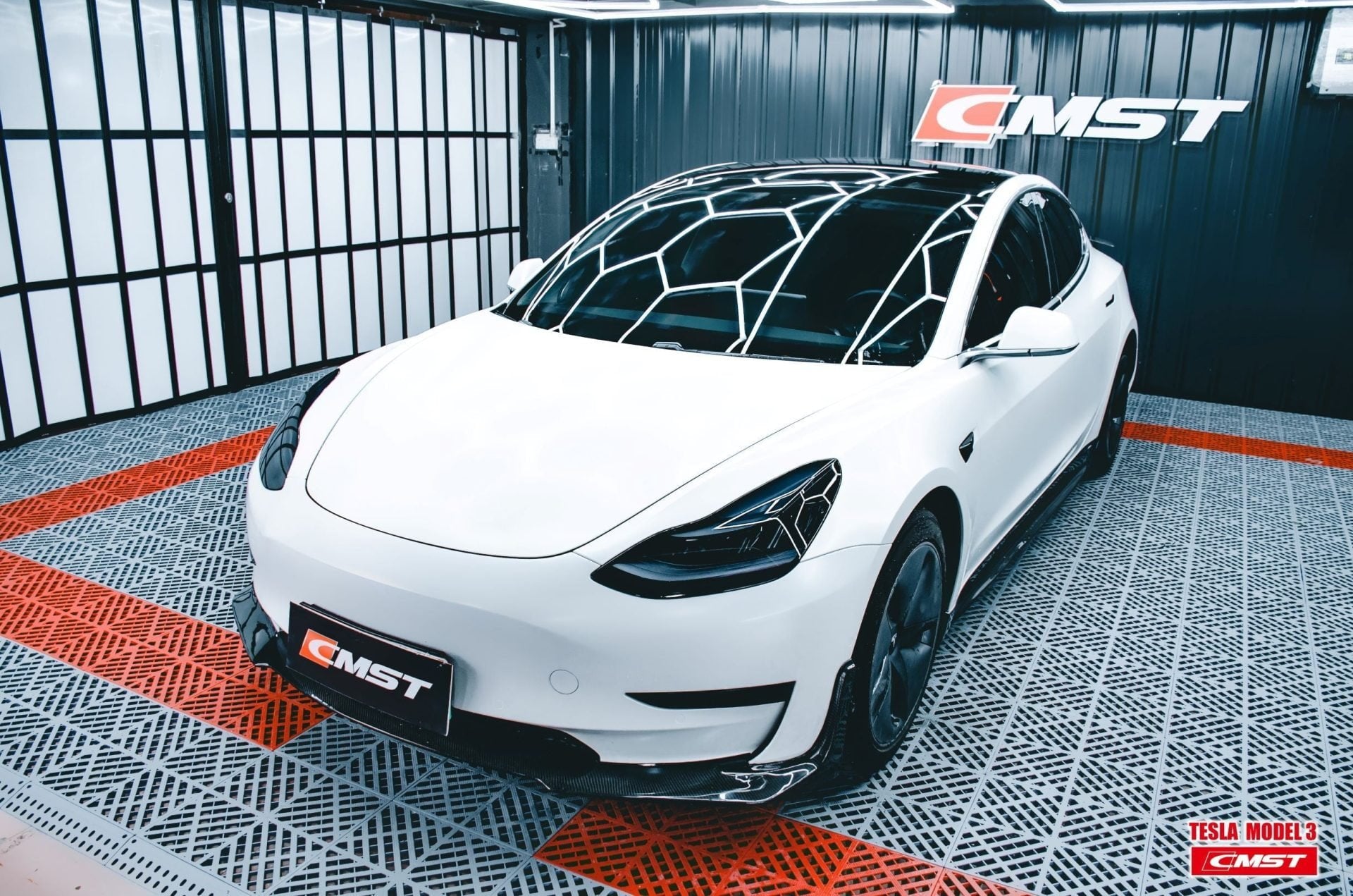 CMST Tesla Model 3 Carbon Fiber Full Body Kit Style E - Robot Bodykits