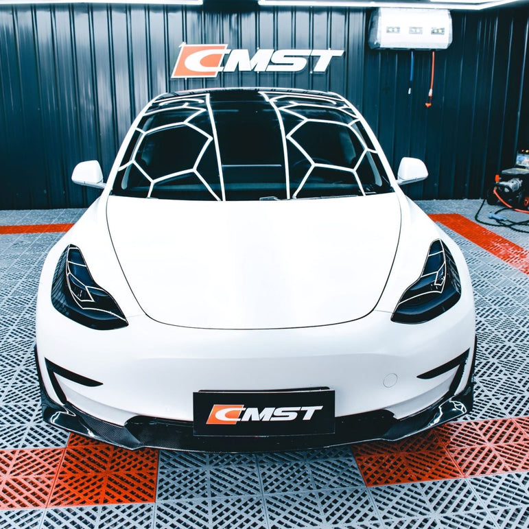 CMST Tesla Model 3 Carbon Fiber Full Body Kit Style E - Robot Bodykits