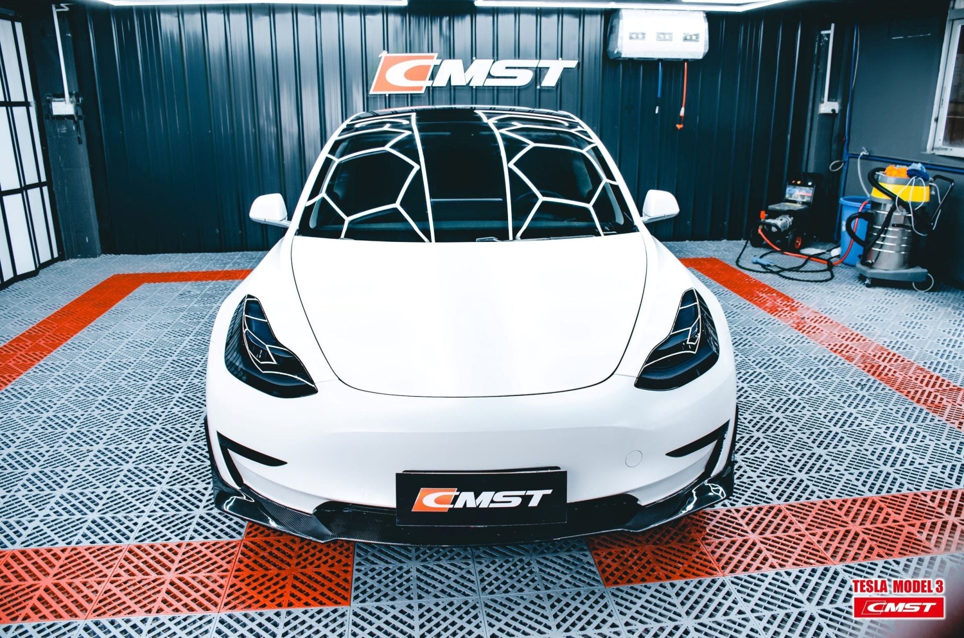 CMST Tesla Model 3 Carbon Fiber Full Body Kit Style E - Robot Bodykits