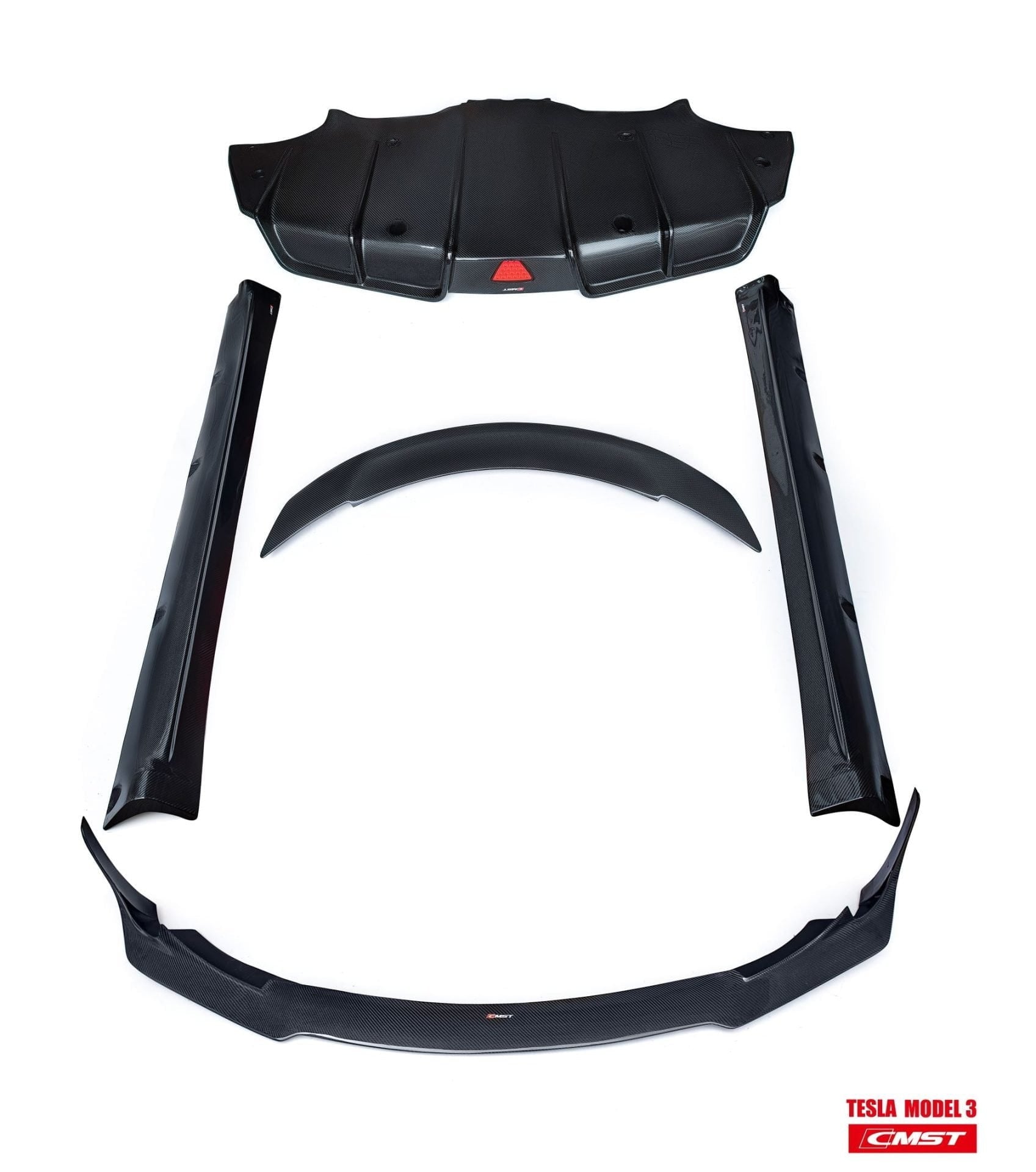 CMST Tesla Model 3 Carbon Fiber Full Body Kit Style E - Robot Bodykits