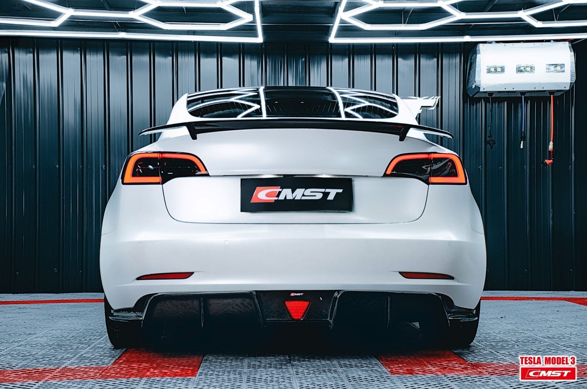 CMST Tesla Model 3 Carbon Fiber Full Body Kit Style E - Robot Bodykits