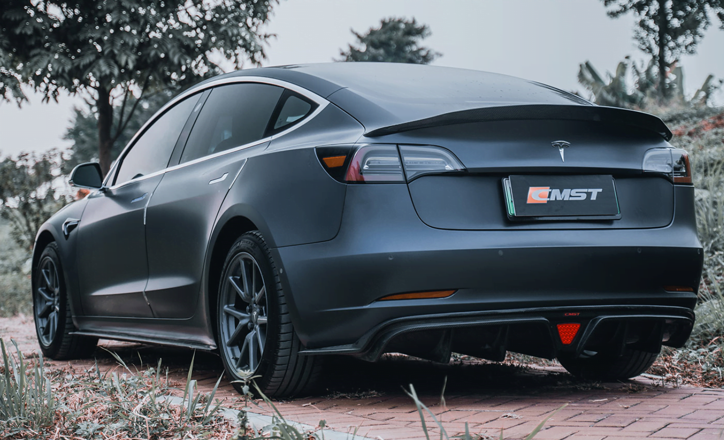 CMST Carbon Fiber Full Body Kit Style C for Tesla Model 3 - Robot Bodykits