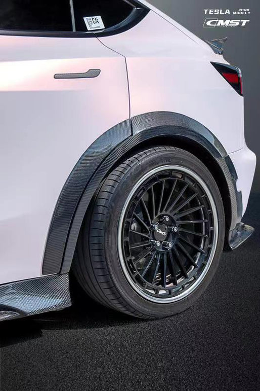 CMST Tuning Carbon Fiber Widebody Wheel Arches for Tesla Model Y - Robot Bodykits