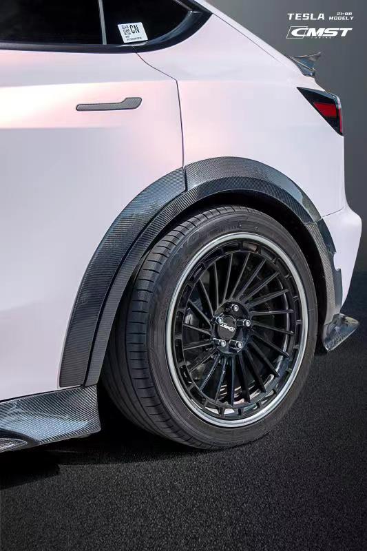 CMST Tuning Carbon Fiber Widebody Wheel Arches for Tesla Model Y - Robot Bodykits