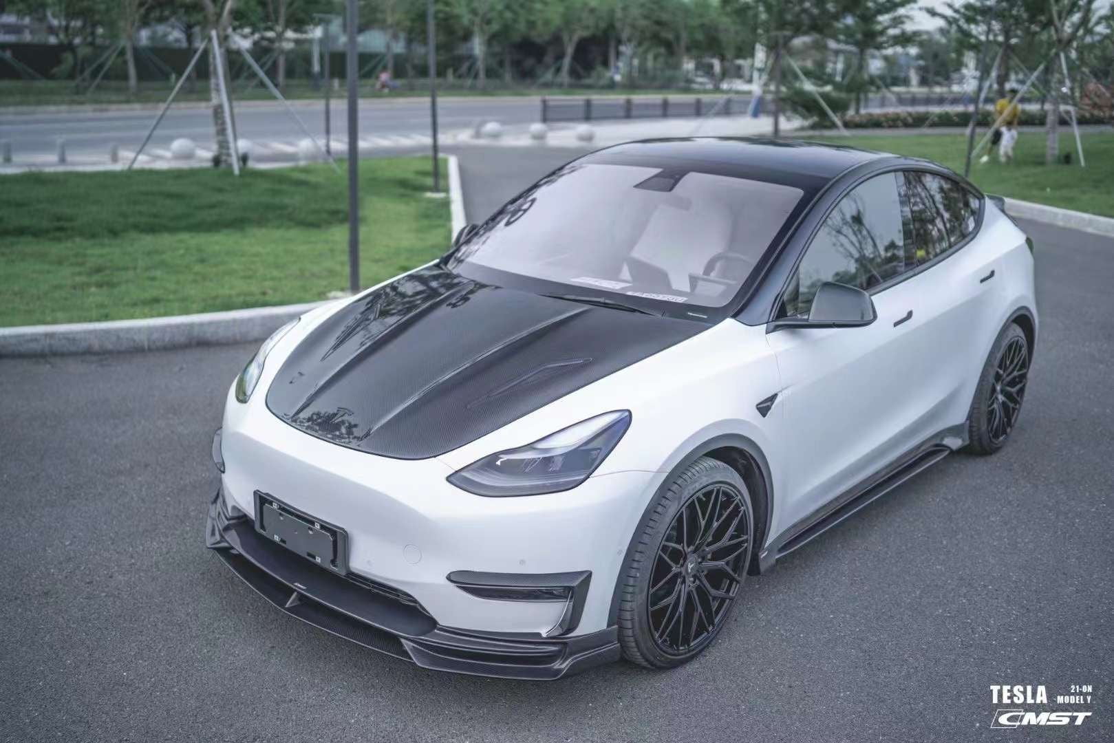 CMST Tuning Carbon Fiber Hood Ver.2 for Tesla Model Y - Robot Bodykits