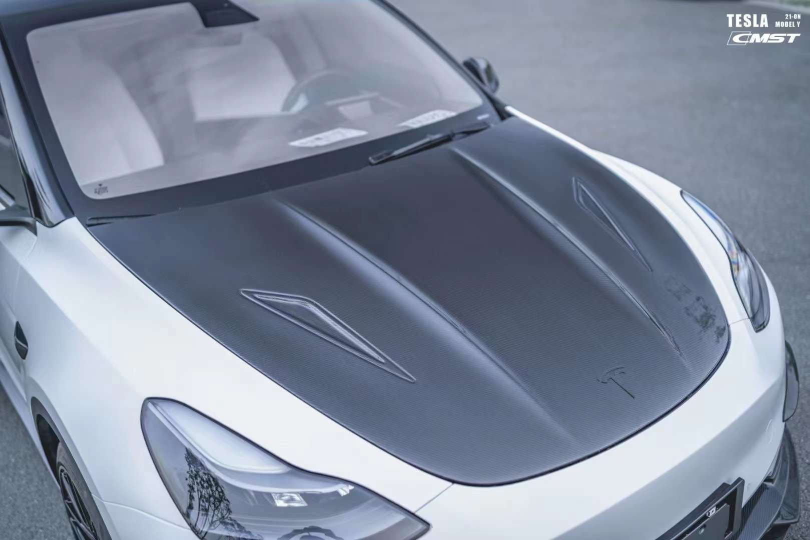 CMST Tuning Carbon Fiber Hood Ver.2 for Tesla Model Y - Robot Bodykits