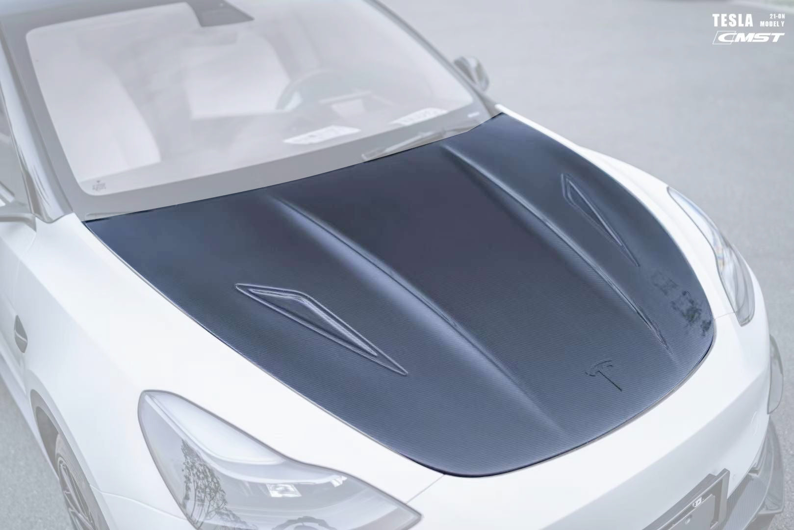 CMST Tuning Carbon Fiber Hood Ver.2 for Tesla Model Y - Robot Bodykits