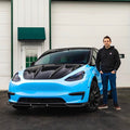 CMST Tuning Carbon Fiber Hood Ver.2 for Tesla Model Y - Robot Bodykits