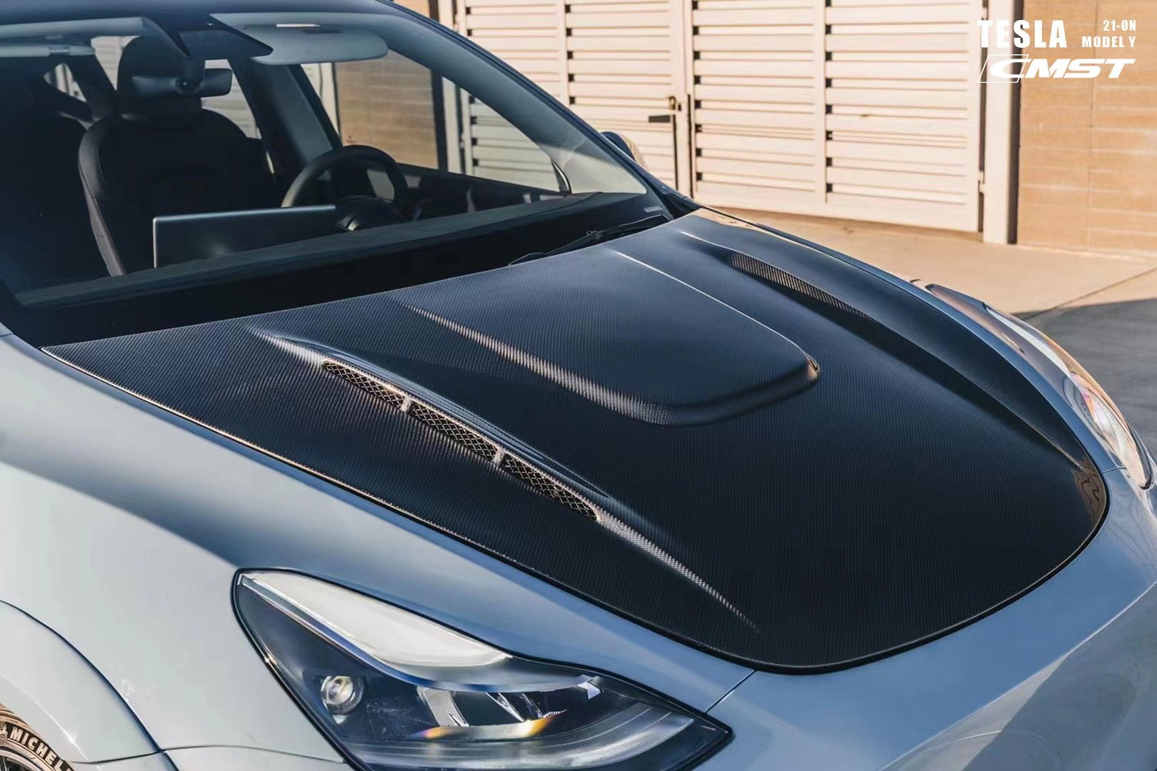 CMST Tuning Carbon Fiber Hood Bonnet Ver.1 for Tesla Model Y - Robot Bodykits