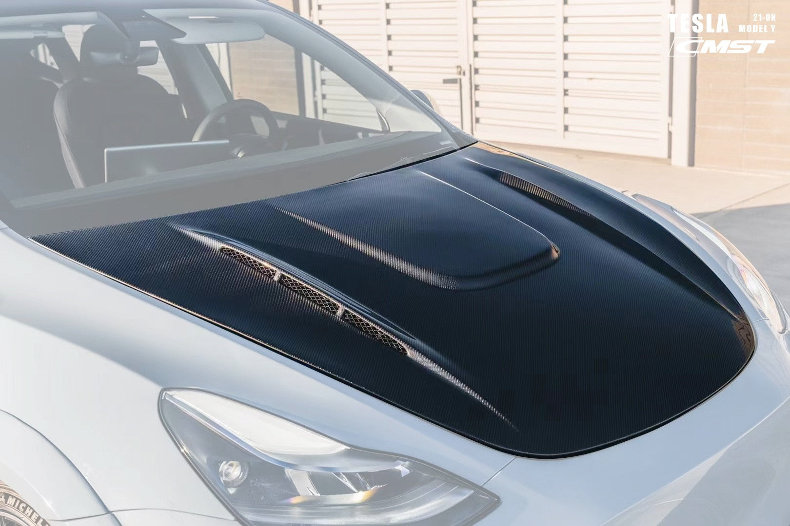 CMST Tuning Carbon Fiber Hood Bonnet Ver.1 for Tesla Model Y - Robot Bodykits