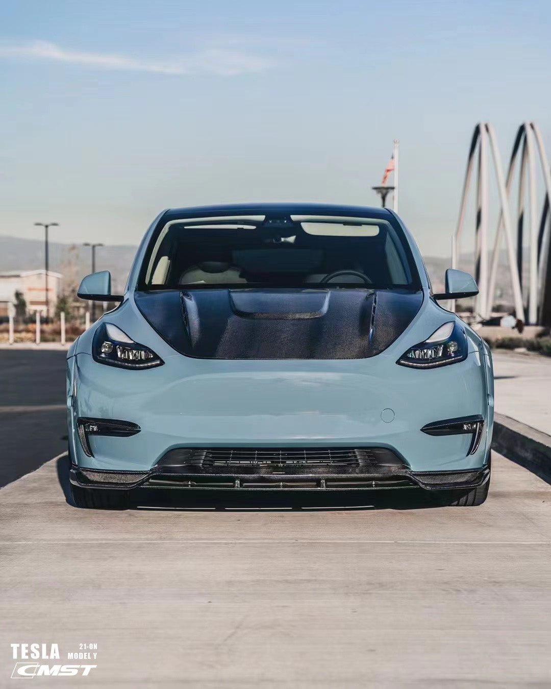 CMST Tuning Carbon Fiber Hood Bonnet Ver.1 for Tesla Model Y - Robot Bodykits