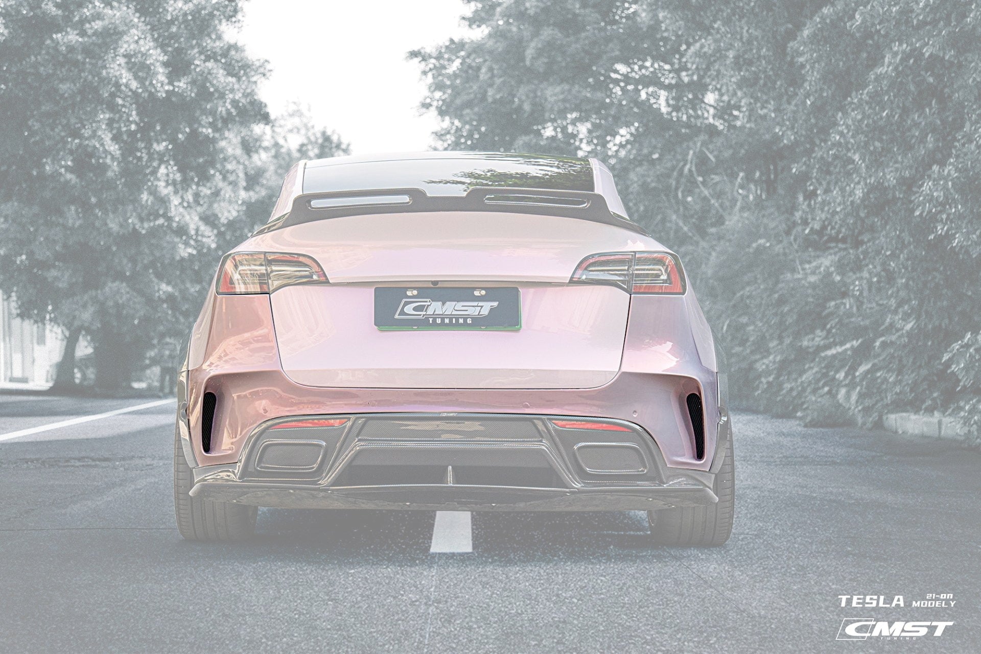 CMST Tuning Carbon Fiber Rear Bumper ver.1 for Tesla Model Y - Robot Bodykits