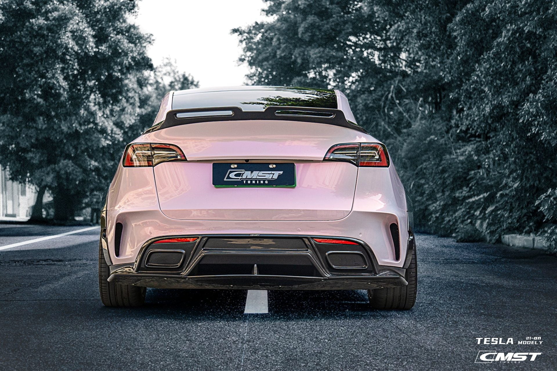 CMST Tuning Carbon Fiber Rear Bumper ver.1 for Tesla Model Y - Robot Bodykits
