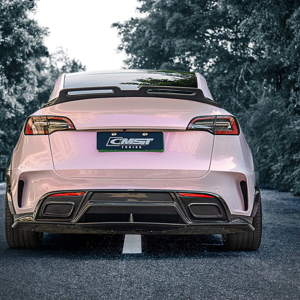 CMST Tuning Carbon Fiber Rear Bumper ver.1 for Tesla Model Y - Robot Bodykits