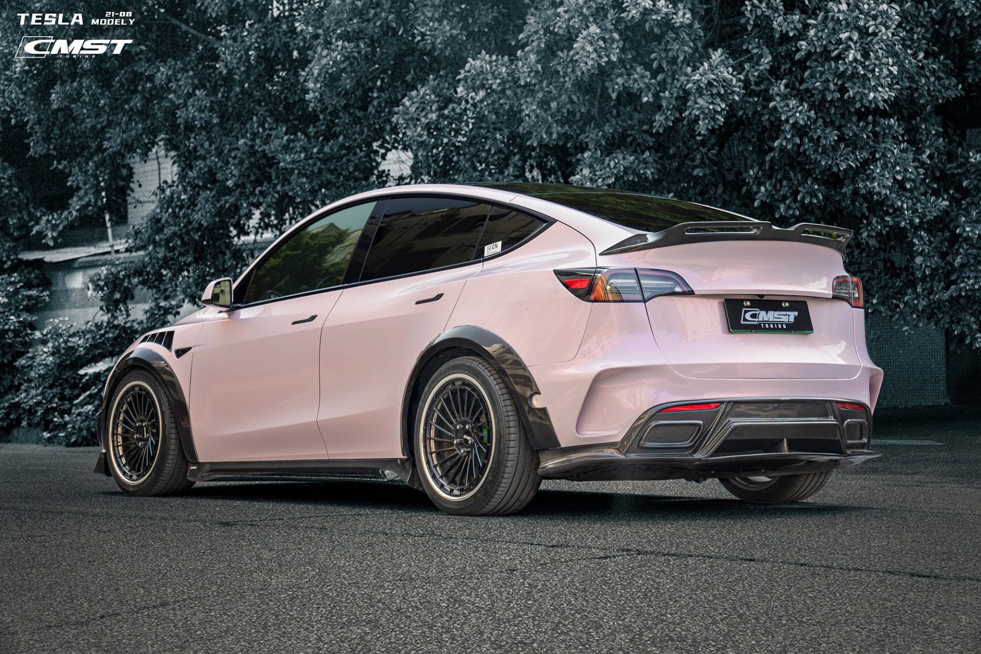 CMST Tuning Carbon Fiber Rear Bumper ver.1 for Tesla Model Y - Robot Bodykits