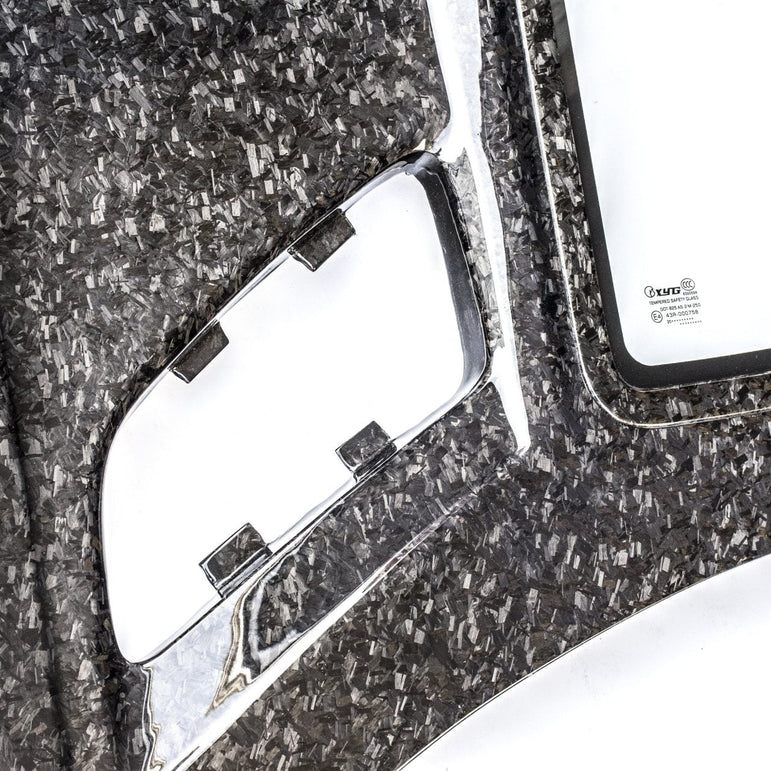 CMST Carbon Fiber Clear View Tempered Glass Transparent Hood Black Series Style for Mercedes Benz C190 AMG GT GTS GTC GTR 2015-2021 - Robot Bodykits