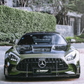 CMST Carbon Fiber Clear View Tempered Glass Transparent Hood Black Series Style for Mercedes Benz C190 AMG GT GTS GTC GTR 2015-2021 - Robot Bodykits