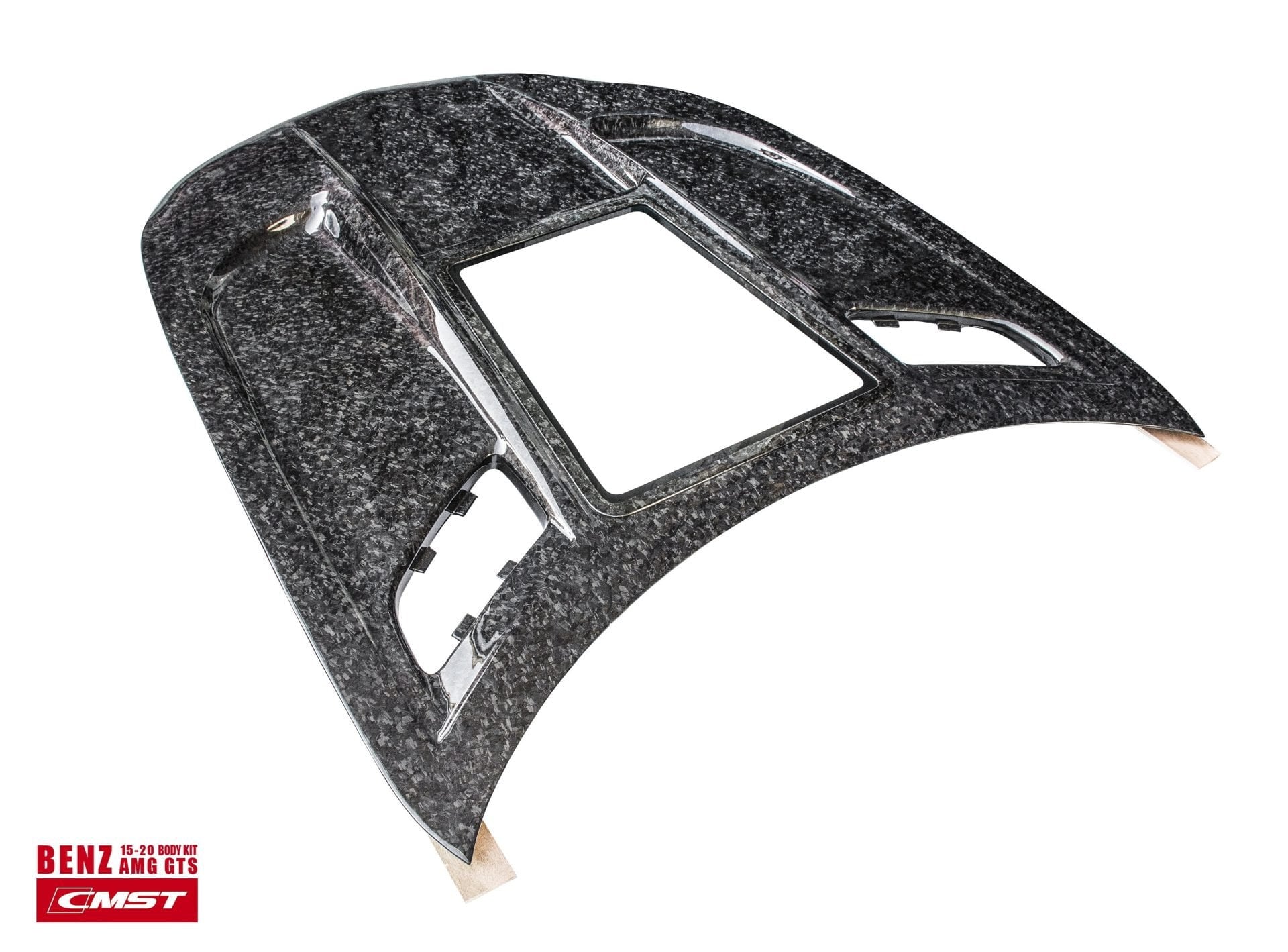 CMST Carbon Fiber Clear View Tempered Glass Transparent Hood Black Series Style for Mercedes Benz C190 AMG GT GTS GTC GTR 2015-2021 - Robot Bodykits