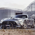 CMST Carbon Fiber Clear View Tempered Glass Transparent Hood Black Series Style for Mercedes Benz C190 AMG GT GTS GTC GTR 2015-2021 - Robot Bodykits