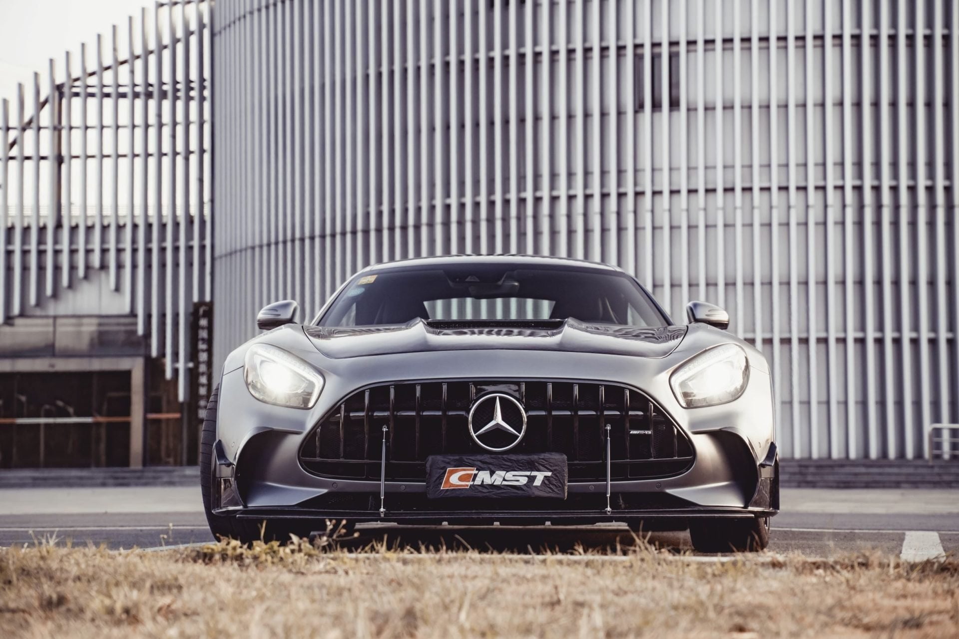 CMST Carbon Fiber Clear View Tempered Glass Transparent Hood Black Series Style for Mercedes Benz C190 AMG GT GTS GTC GTR 2015-2021 - Robot Bodykits