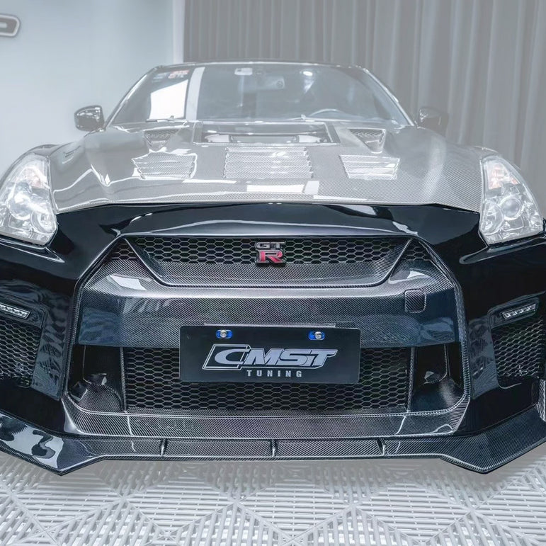 CMST Tuning Stage 2 Front Bumper & Front Lip for Nissan GTR GT-R R35 2008-2016 Facelift Conversion Kit Carbon Fiber / FRP - Robot Bodykits