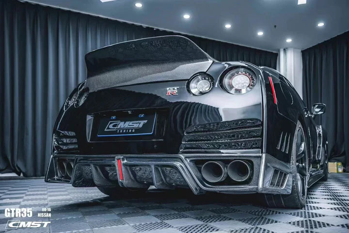 CMST Tuning Rear Bumper & Rear Diffuser Ver.2 for Nissan GTR GT-R R35 2008-2016 Carbon Fiber / FRP - Robot Bodykits