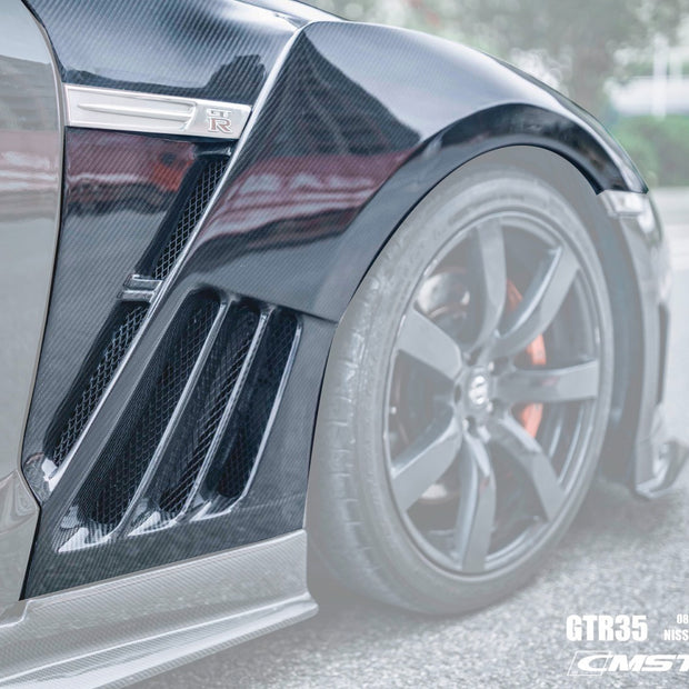 CMST Tuning Pre-preg Carbon Fiber Front Fenders for Nissan GTR GT-R R35 2008-2022 (Pair) - Robot Bodykits