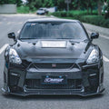 CMST Tuning Nissan GTR GT-R R35 2008-2016 Carbon Fiber Tempered Glass Transparent Hood Window See Through - Robot Bodykits