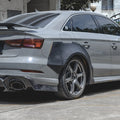 CMST Tuning Carbon Fiber Widebody Fender Arches ( 12 Pcs ) for Audi A3, S3 2014-2020 8V - Robot Bodykits