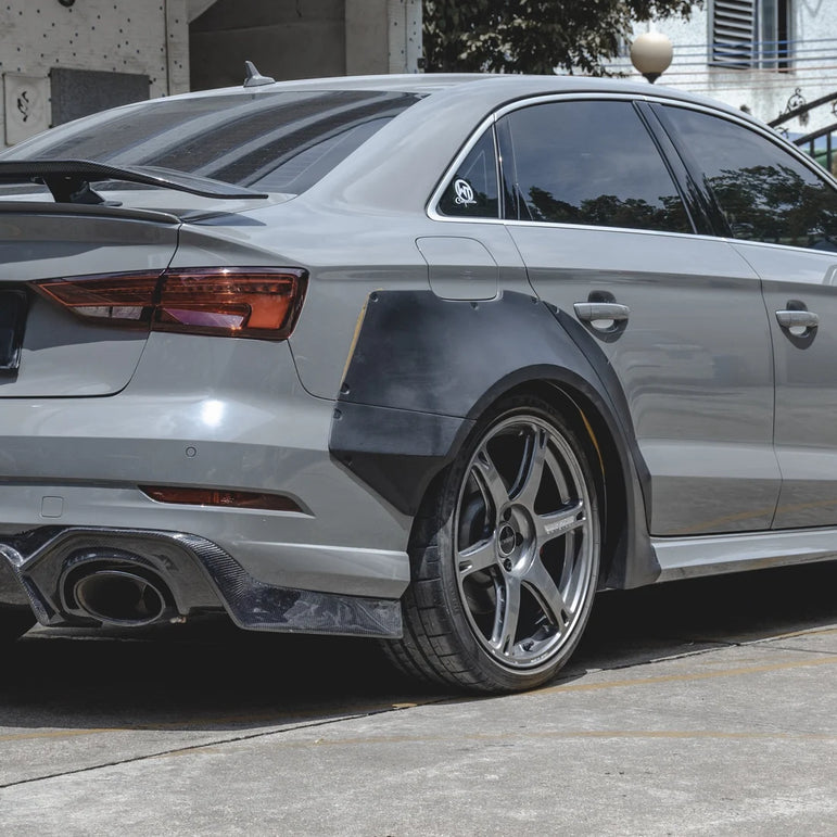 CMST Tuning Carbon Fiber Widebody Fender Arches ( 12 Pcs ) for Audi A3, S3 2014-2020 8V - Robot Bodykits