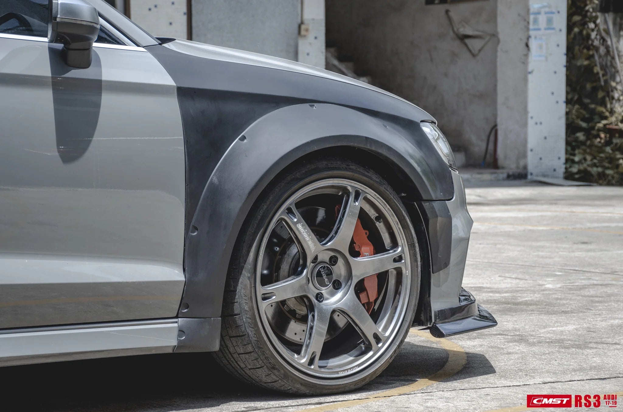 CMST Tuning Carbon Fiber Widebody Fender Arches ( 12 Pcs ) for Audi A3, S3 2014-2020 8V - Robot Bodykits