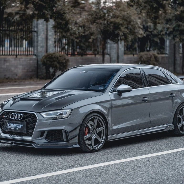 CMST Tuning Glass Transparent Carbon Fiber Hood Bonnet Ver.3 for Audi RS3 2018-2020 & 2014-2020 A3 & A3 S Line & S3