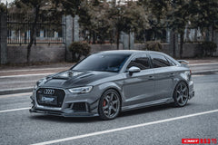 CMST Tuning Glass Transparent Carbon Fiber Hood Bonnet Ver.3 for Audi RS3 2018-2020 & 2014-2020 A3 & A3 S Line & S3