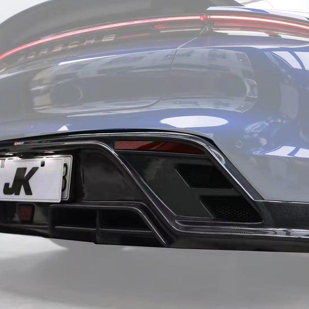 CMST Tuning Carbon Fiber Rear Diffuser & Canards for Porsche Taycan Base, 4S, and Gran Turismo - Robot Bodykits