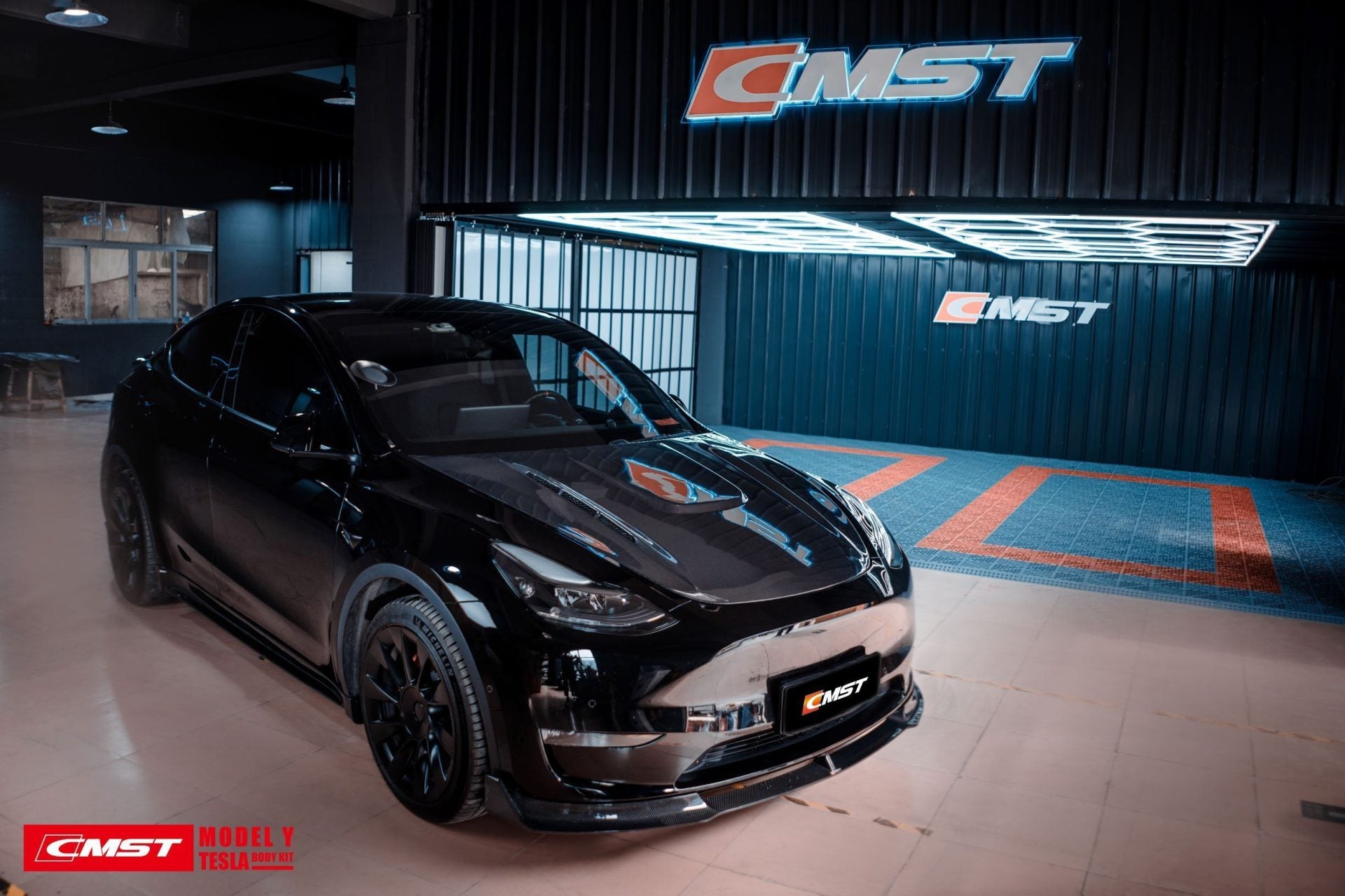 CMST Tuning Carbon Fiber Hood Bonnet Ver.1 for Tesla Model Y - Robot Bodykits