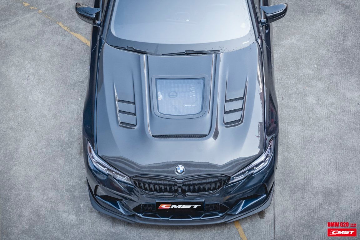 CMST Tuning Carbon Fiber Glass Transparent Hood Bonnet for BMW 3 Series G20 G28 330i M340i - Robot Bodykits
