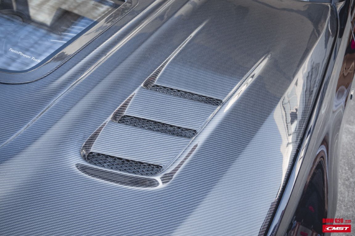 CMST Tuning Carbon Fiber Glass Transparent Hood Bonnet for BMW 3 Series G20 G28 330i M340i - Robot Bodykits