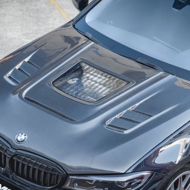 CMST Tuning Carbon Fiber Glass Transparent Hood Bonnet for BMW 3 Series G20 G28 330i M340i - Robot Bodykits