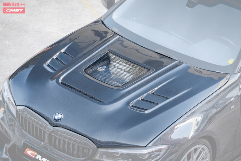CMST Tuning Carbon Fiber Glass Transparent Hood Bonnet for BMW 3 Series G20 G28 330i M340i - Robot Bodykits