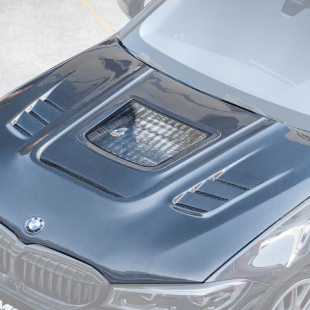 CMST Tuning Carbon Fiber Glass Transparent Hood Bonnet for BMW 3 Series G20 G28 330i M340i - Robot Bodykits