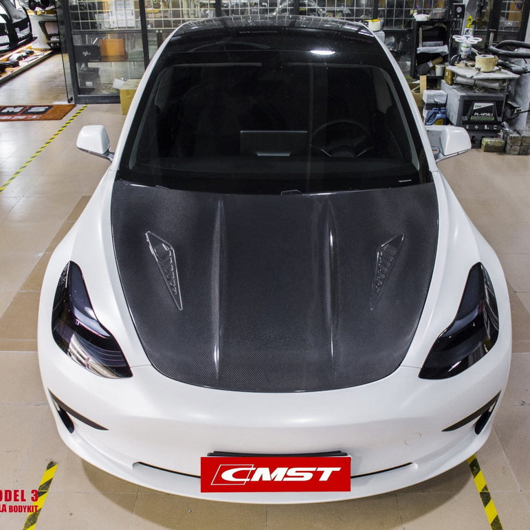 CMST Tuning Carbon Fiber Hood Ver.2 for Tesla Model 3 - Robot Bodykits