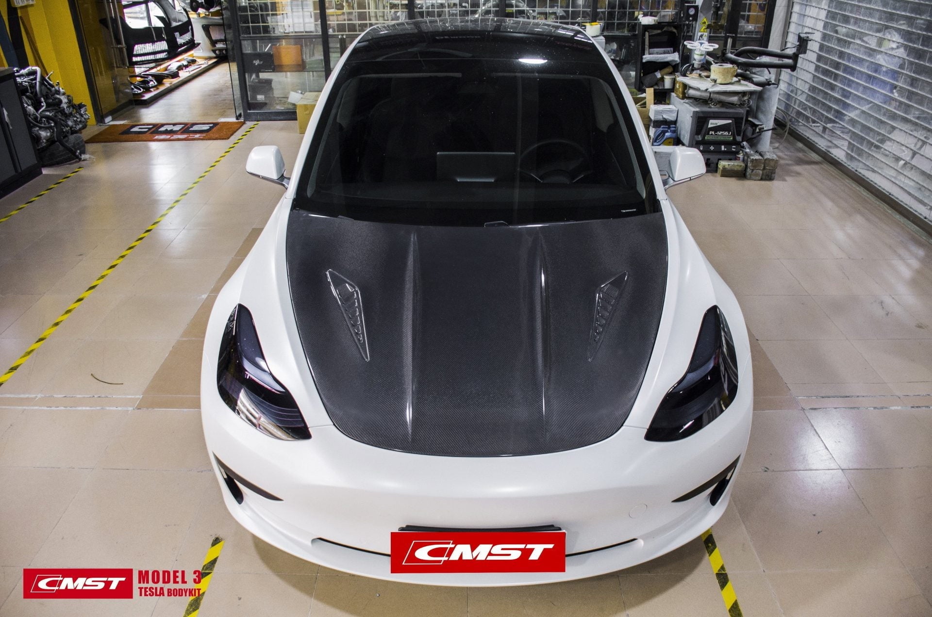 CMST Tuning Carbon Fiber Hood Ver.2 for Tesla Model 3 - Robot Bodykits